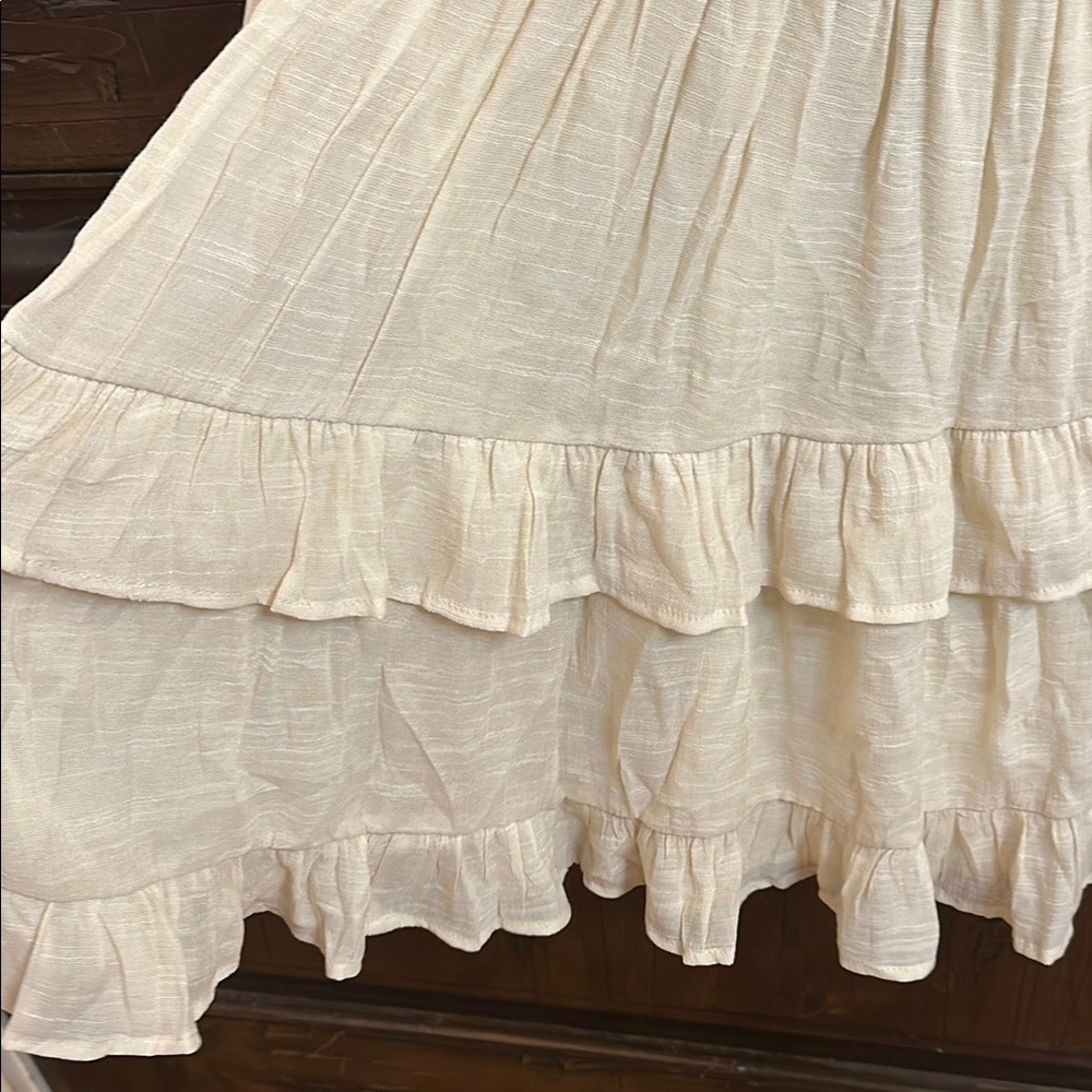 Vici Cream Ruffled Tiered Mini Sundress - Picture 3 of 5